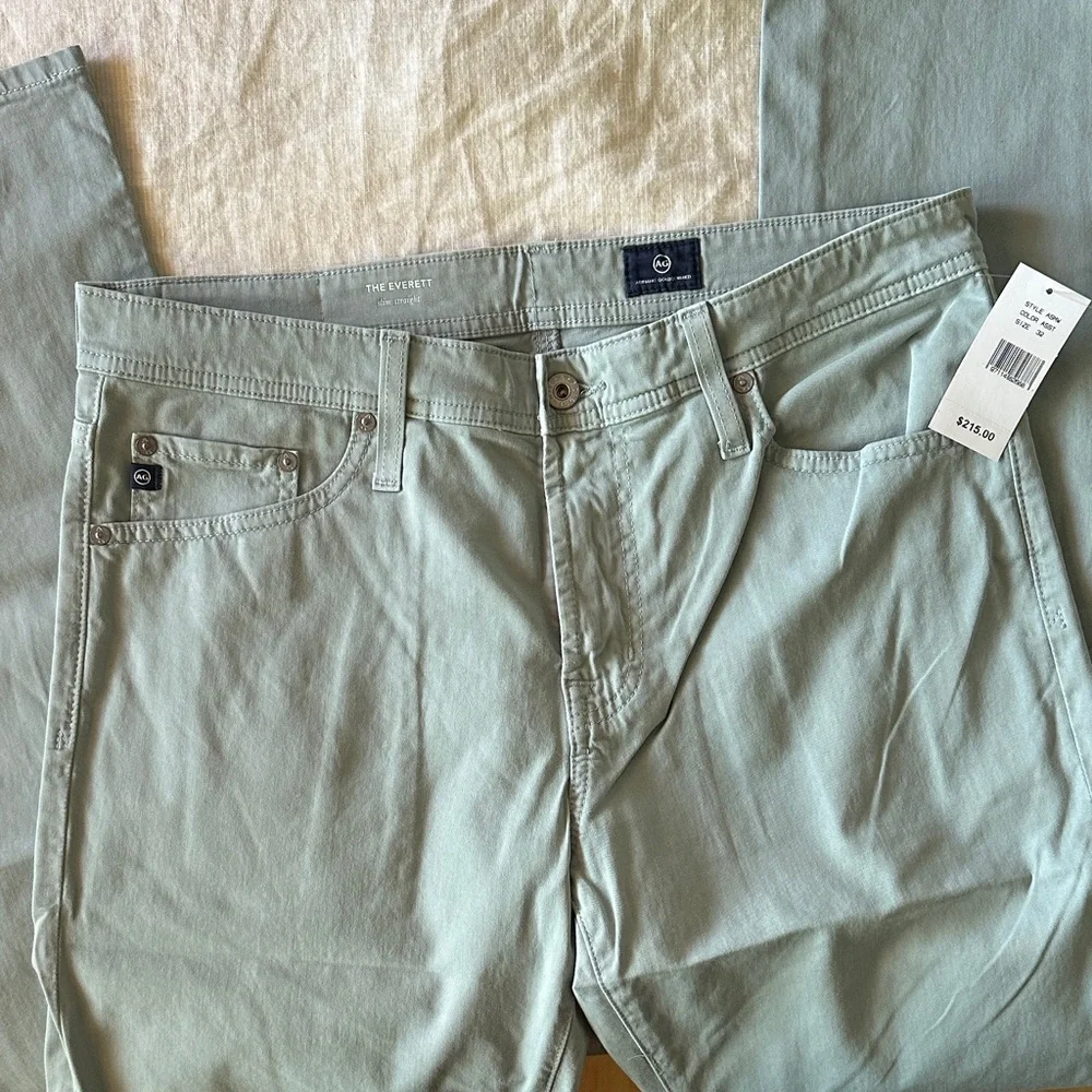 AG Slim Straight Jeans - Teal Stone - Picture 3 of 4